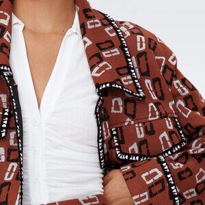 NWT Diane von Furstenberg Women's Red Lacie Wool-Blend Jacket XS $1,050